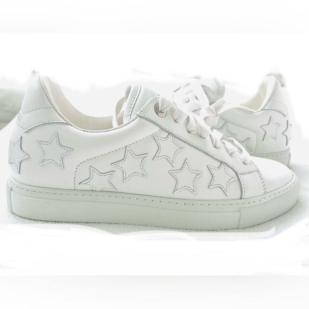 Zadig & Voltaire Low Top Stars Sneaker White Leather Size EU 38 US 7 7.5…